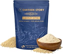 Earthen Story Certified Organic Pearl Barley Flour 800g | Protein & Fibre Rich | Weight Management, Liver Health & Detox | 100% Whole Grain Stone Ground Jau Atta