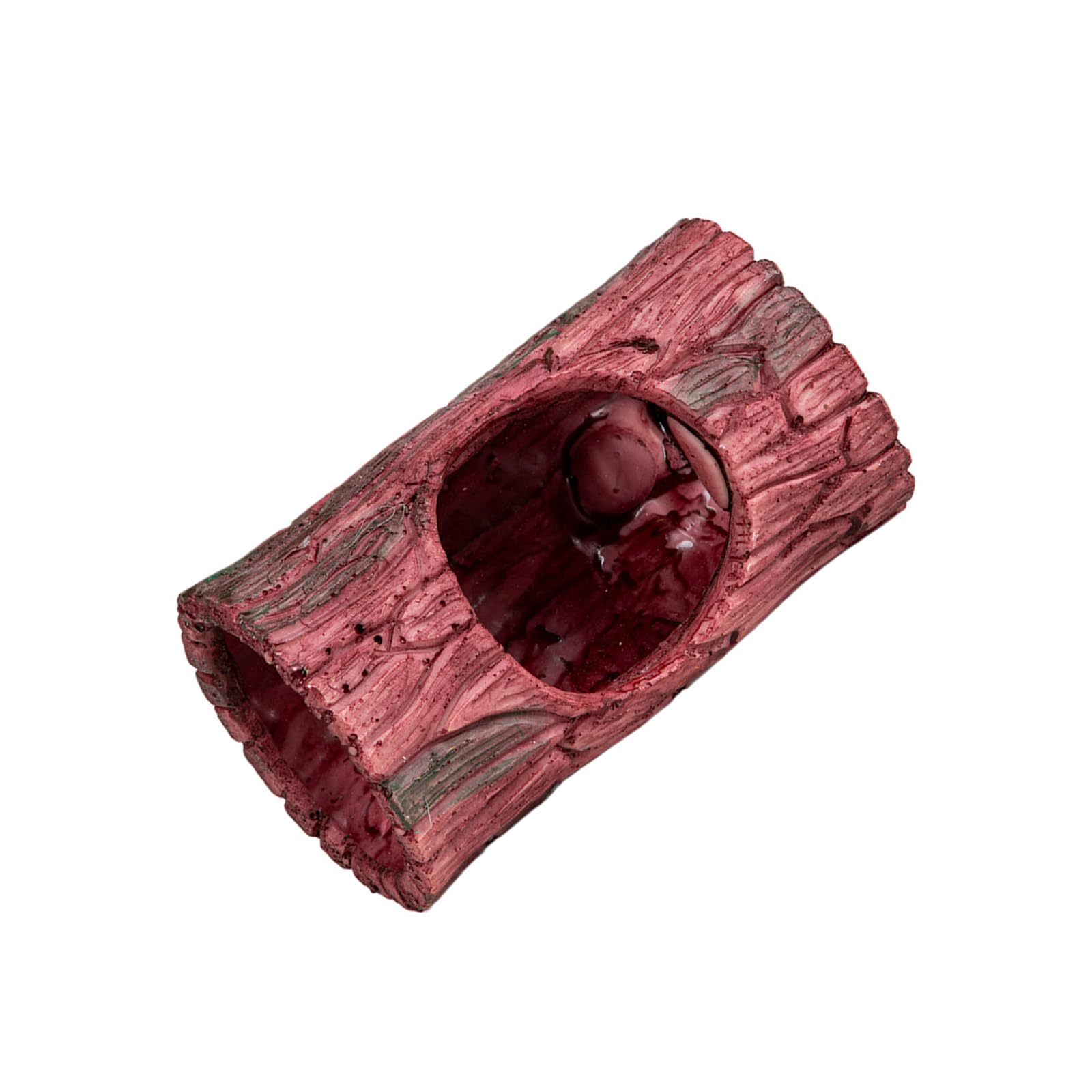 Oxxggkao Tree Hole With Sucke Aquarium Ornament Pet Cave House, Hollow Resin Habitat Shelter For Fish Aquariums, Small Pets And Turtles Decor Vivarium Shelter Terrarium Ornament Aquarium Cave Small Pet Supplies Turtle Habitat Fish