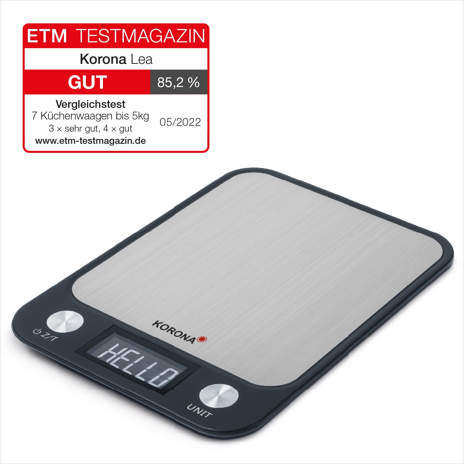 Korona Lea 70250 - Bilancia Da Cucina Digitale In Acciaio Inox, 5 Kg, Divisione 1 G, Con Funzione Tara E Display LCD - 4