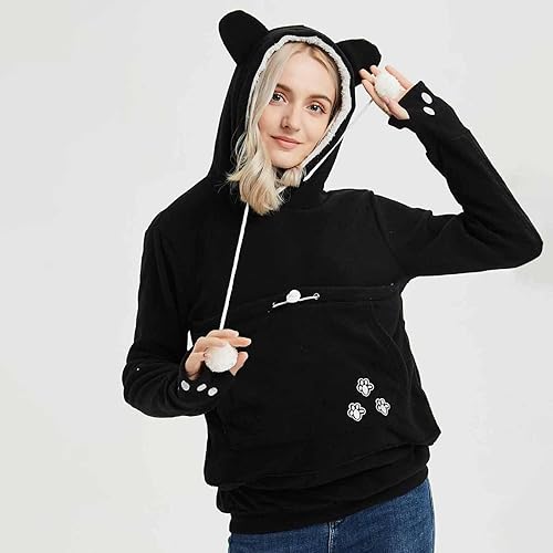 Miniatura 7 de Sudadera con capucha para perros pequeños y gatos, bolsa grande para mascotas, sudaderas con capucha para cachorros y gatitos, unisex, camisetas