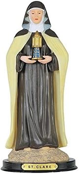 StealStreet Saint Clare Holy Figurine Religious Statue Decor, 12"