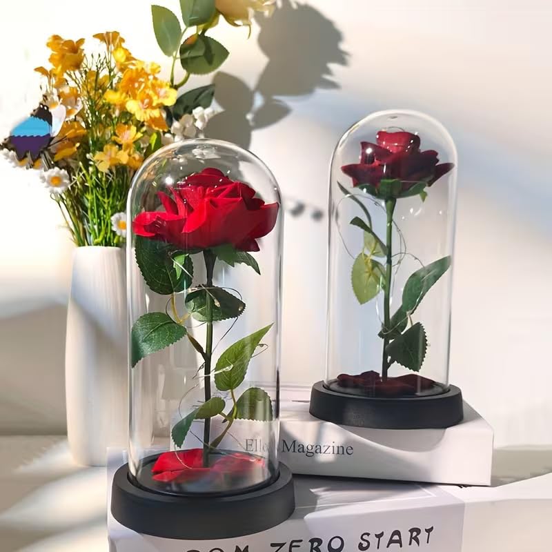 FWQPRA Rose Mothers Day Flower Gifts for Mom from Daughter Son, Birthday Gift for Women Grandma Wife Girlfriend Sister, Womens Gift for Teacher,Anniversary Christmas (Rose Dome) 3