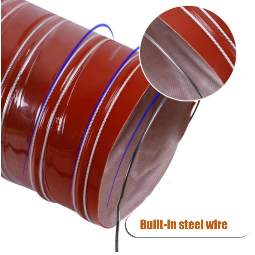 Tubo De Conducto De Aire 120mm 150mm 200mm Manguera Flexible Para Conducto De Aire Manguera De Admisión De Aire De Silicona Longitud 1-4m(2m/6.6ft,250mm-9 3/4in)
