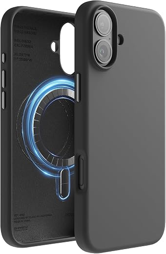 elago Magnetic Silicone Case Compatible with iPhone 16 Plus Case 6.7 Inch Compatible with All MagSafe Accessories - Built-...