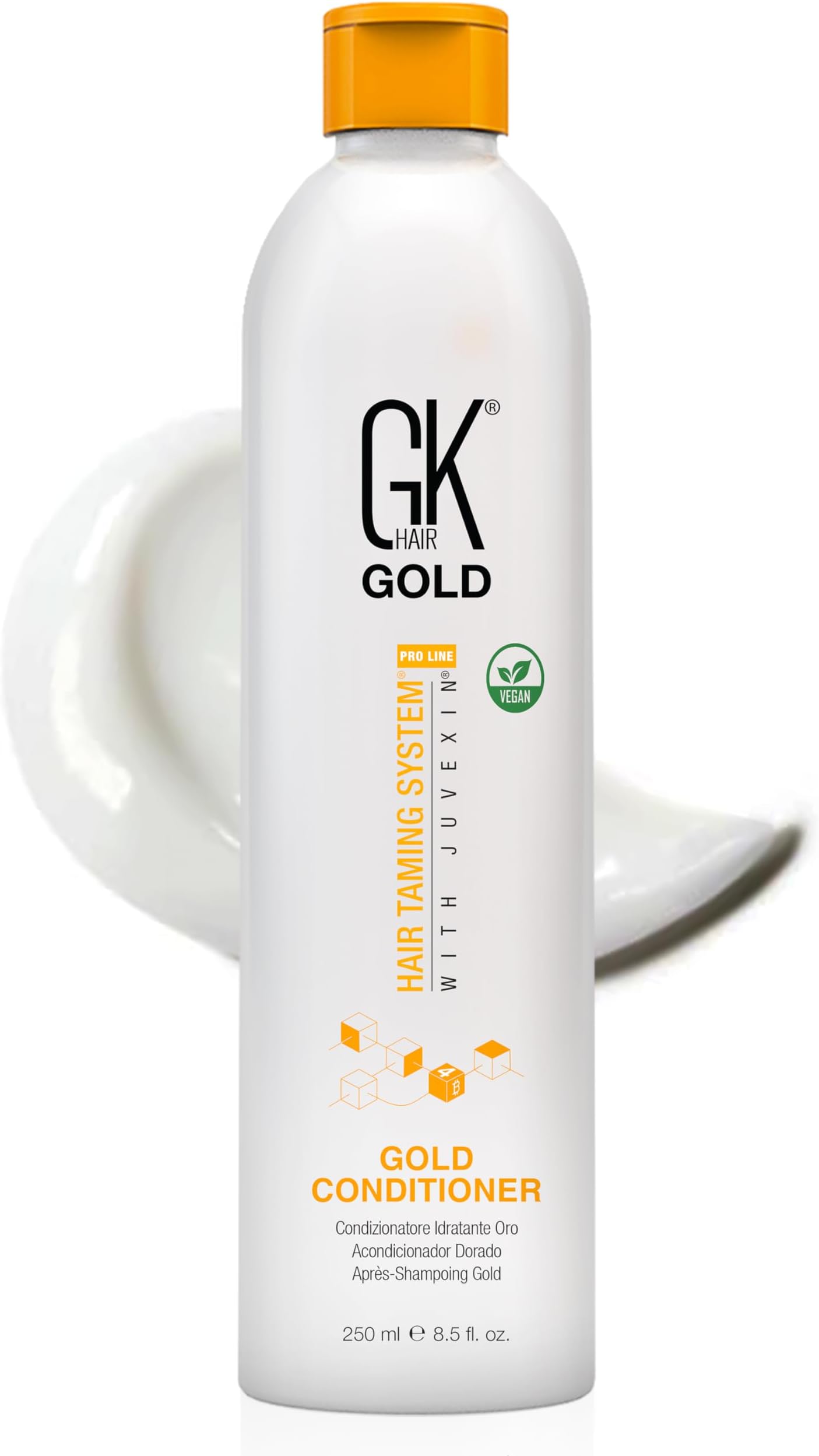 Global Keratin Gold Conditioner For Hair Moisturizing Shine And Protection Unmanageable Shea Butter Natural Oils - 250ml