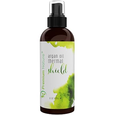 Premium Nature Argan Heat Protectant Spray for Hair Protection - 8oz Thermal Spray Suitable for All Hair Types, Moisturizes for Smooth, Sleek Look, Silicone Free, Natural Scent