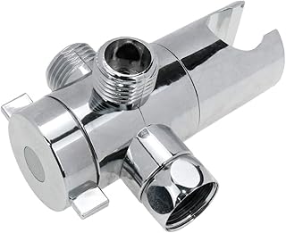 Sscon 3-Way Shower Arm Diverter Valve 1/2 Inch Universal ABS Plastic Showerhead Bracket for Bathroom 1 Pack