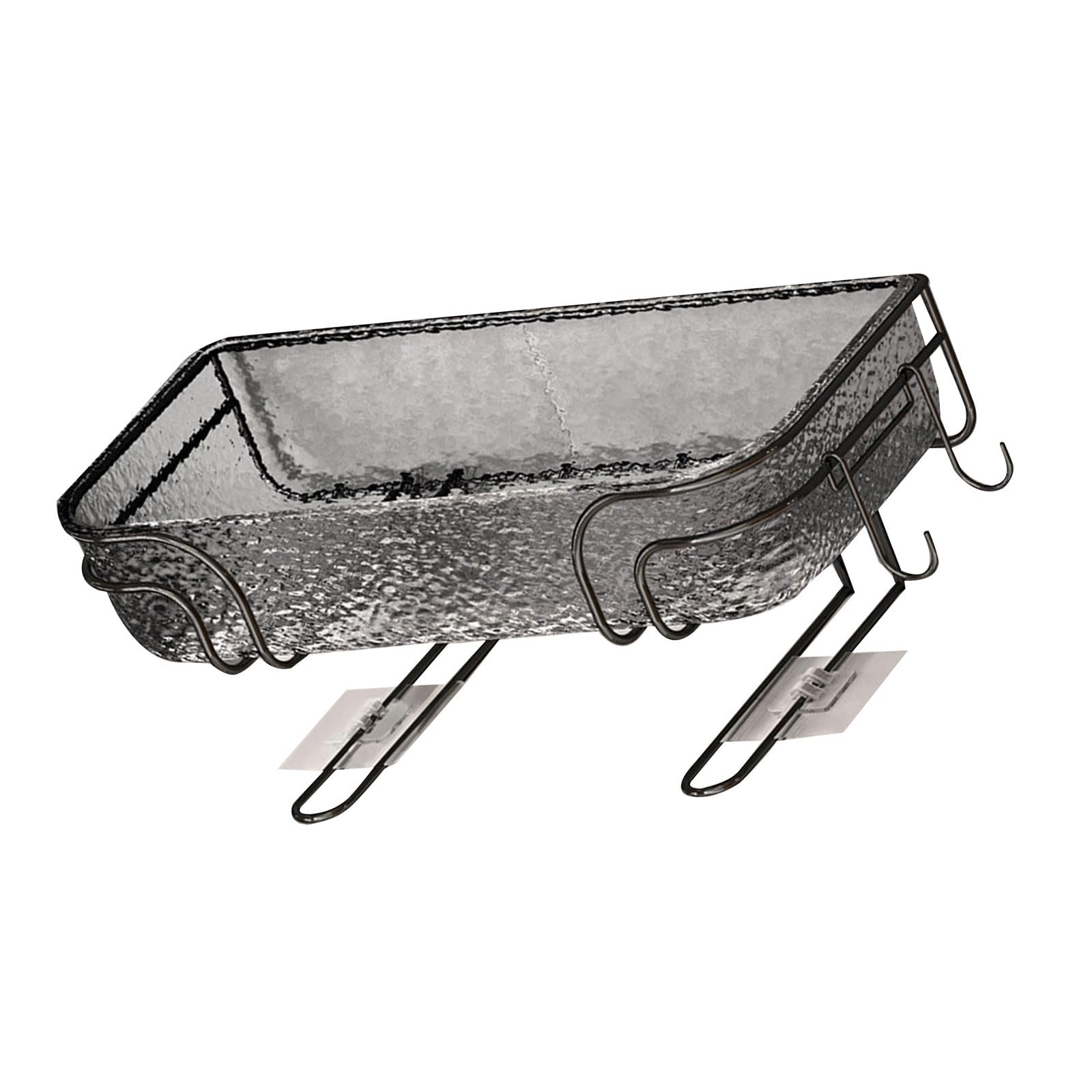 carotoe Wall Mounted Bathroom Shelves Adhesive Bathroom Shelf Functional Hanging Storage Holder Rack for Home Decors Rack