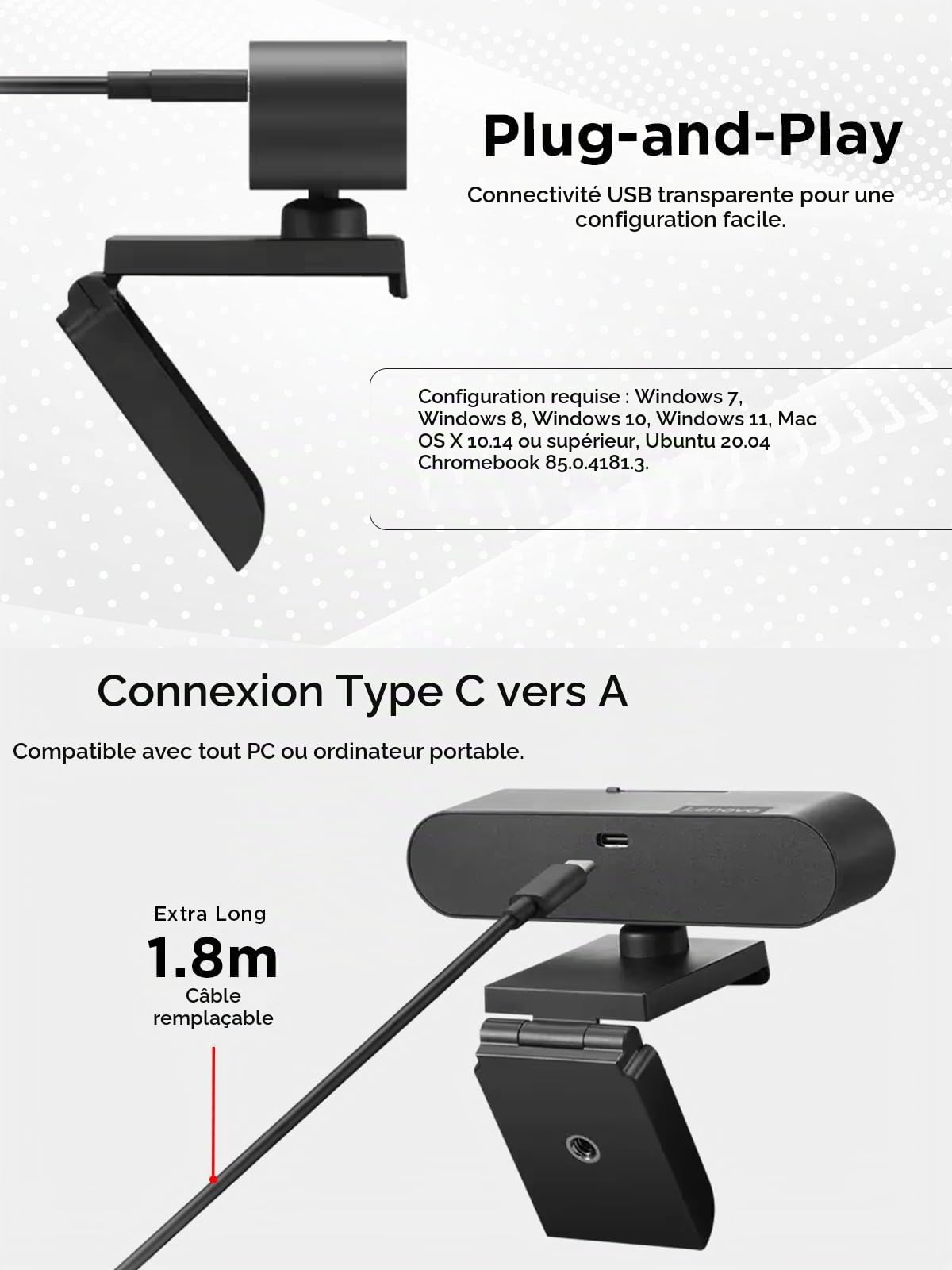 Unknown Lenovo Performance FHD Webcam - Webcam - Pan/Tilt