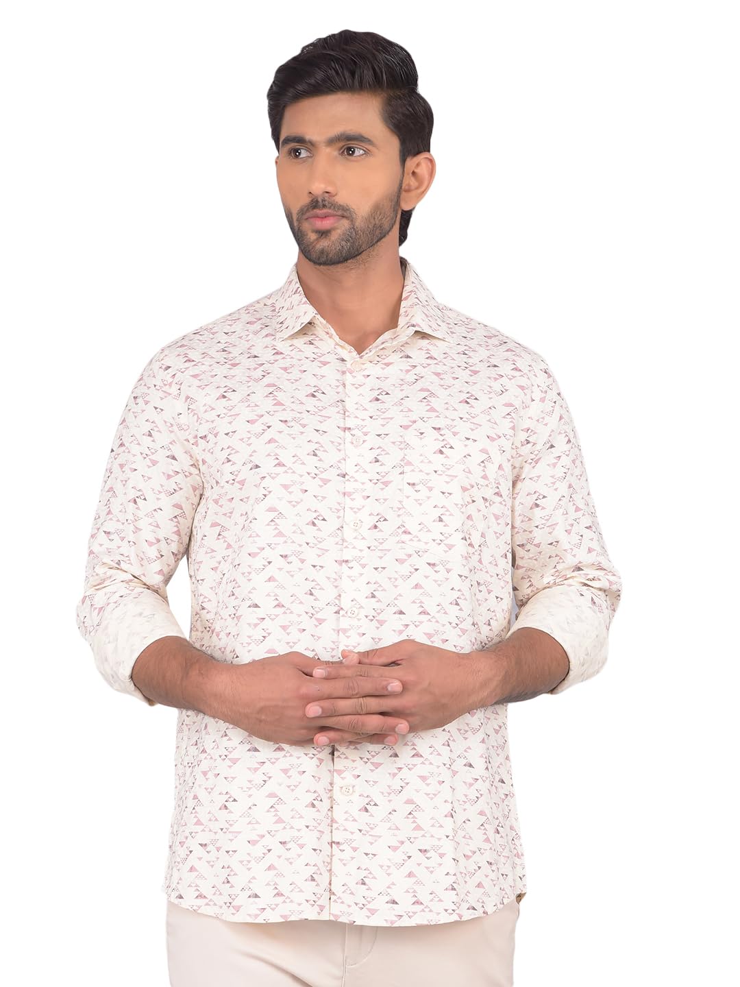 Crimsoune Club Men's Purple Printed 100% Cotton Shirt-picture-14