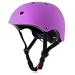 OUWOR Adult Skateboard Bike Helmet for Men and Women, Lightweight Adjustable, Multi-Sport for Bicycle Skate Scooter (Purple, Large)