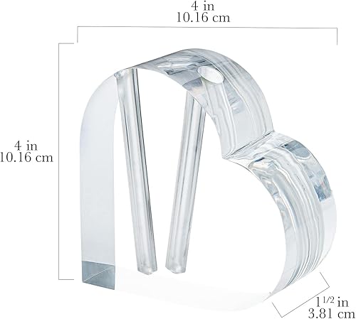 Miniatura 4 de Forever Rose Jarrón acrílico con forma de corazón con texto en inglés "I Love You", para 2 rosas eternas