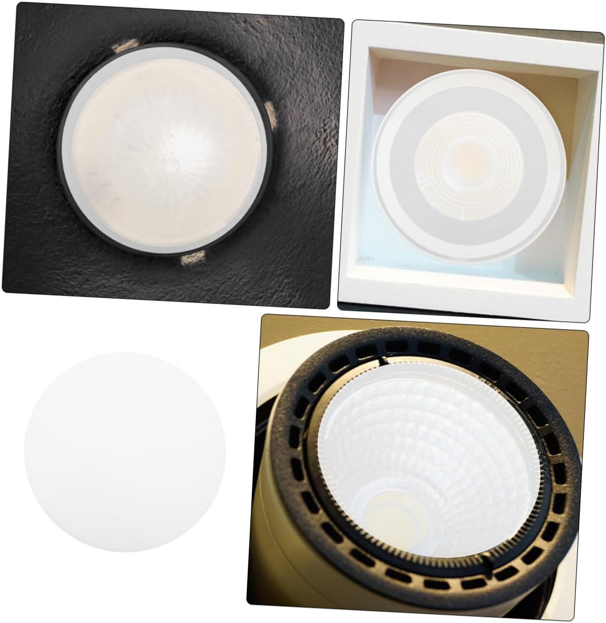 10pcs Balanced Lighting Lampshade Diffuser Recessed Light Diffuser Covers Styrene for Material