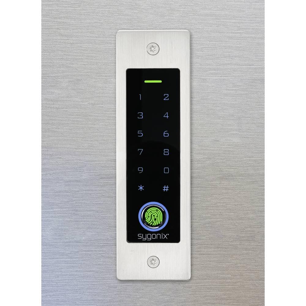 Système d'accès par badge RFID/biométrique Sygonix SY-5231014 encastré 12 V/DC, 18 V/DC IP55 avec clavier éclairé