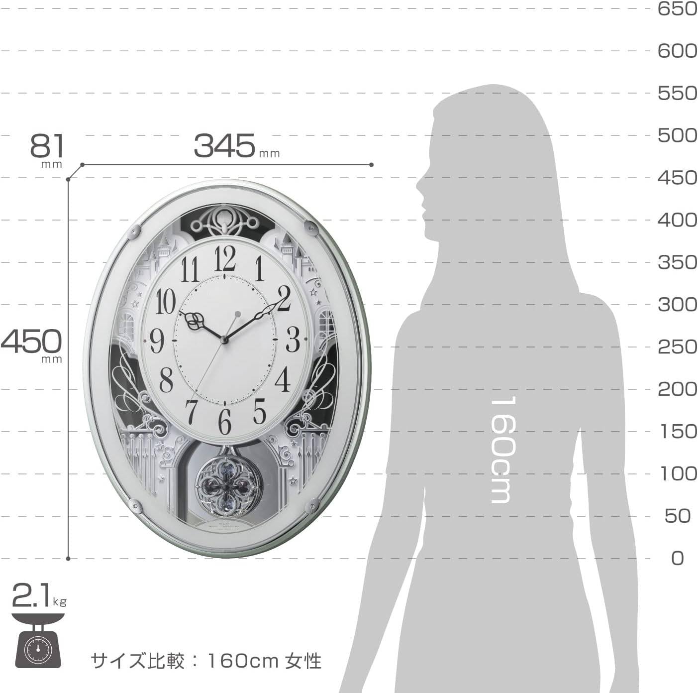 Amazon.co.jp: 掛け時計 電波時計 アナログ 18 曲 メロディ 振り子 緑