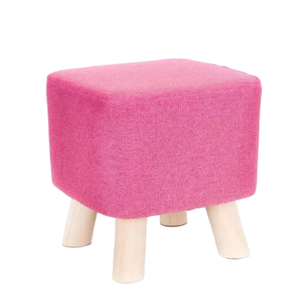 KUYCCSTRESI Square Jacquard Stool Cover Anti Slip Detachable Footstool Cover(Pink square)
