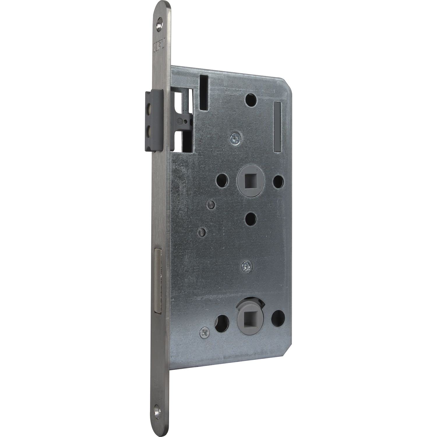 Magnetfallenschloss WC 78mm Türbeschlag, Einsteckschloss magnetisch DM 55 Stulp rund, Edelstahl