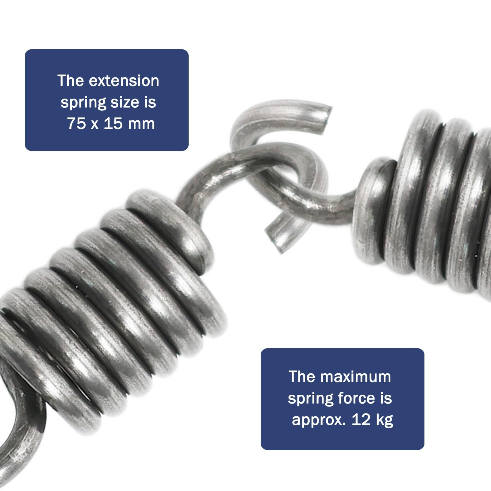 4 Molle Di Trazione In Acciaio Inox - Doppio Gancio 50mm Per Usi Domestici E Industriali - Foto 8