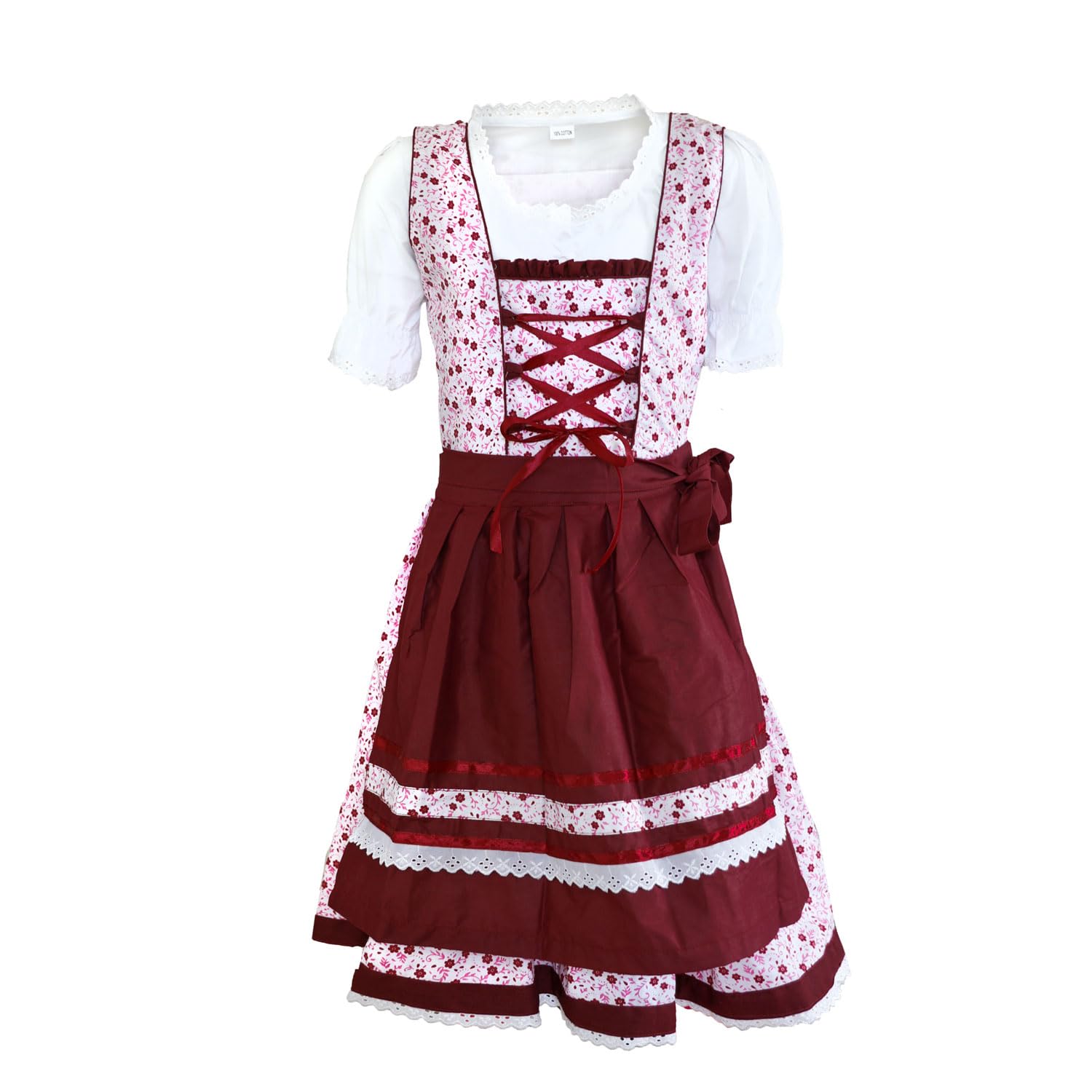 MS-Trachten Kinder Dirndl Klederdrachtjurk voor meisjes Mimi 3-delig, roze, 152