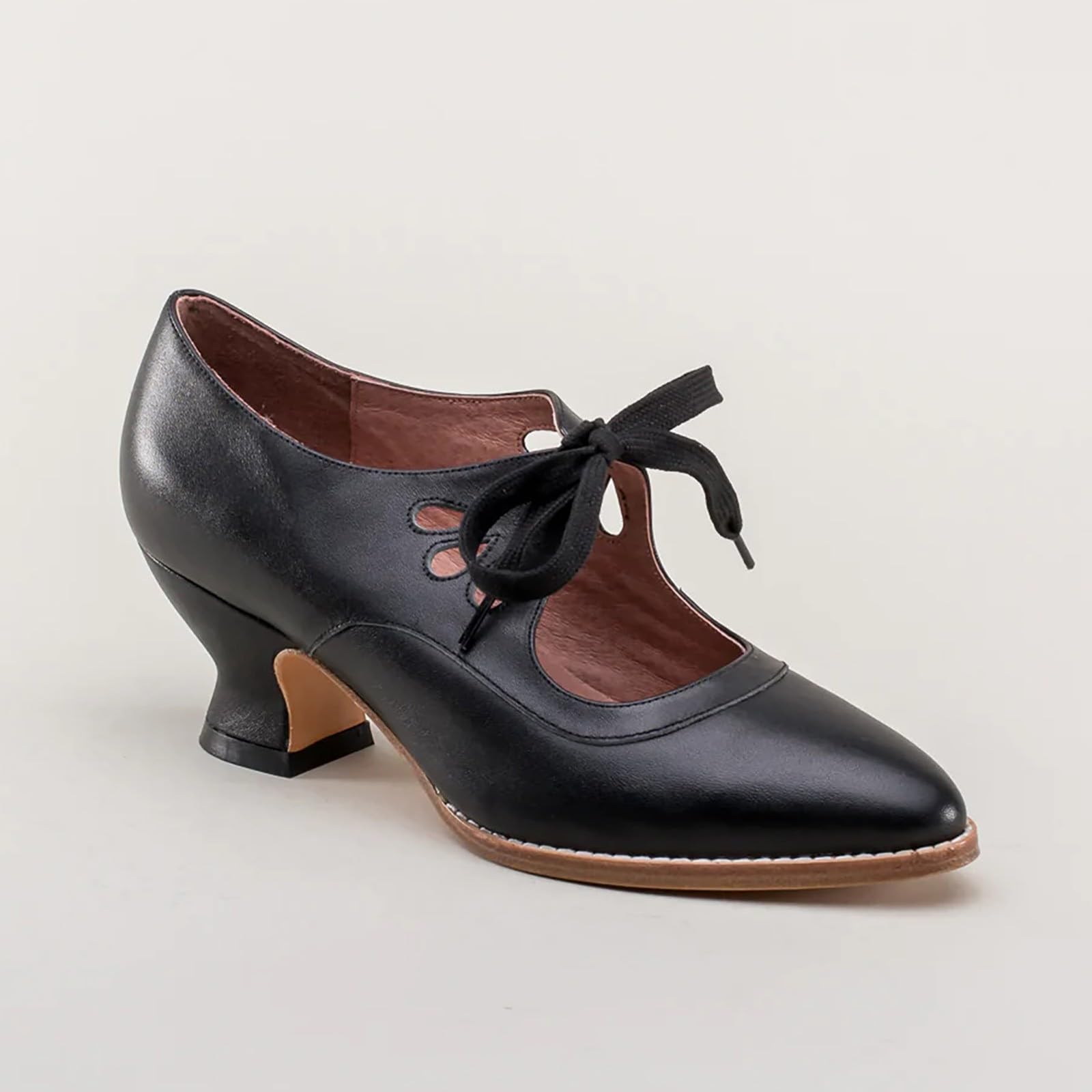 2026 Nuove scarpe stringate con tacco alto per donna taglie forti