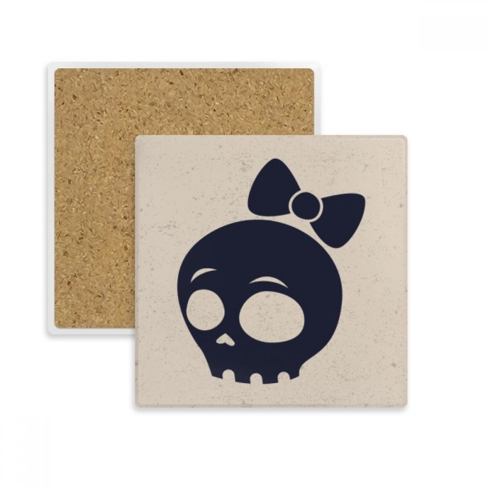 Coaster crânes de Halloween en pierre naturelle durable