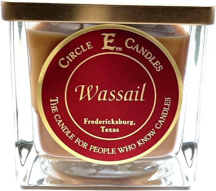 Circle E Candles, Wassail Scent, Medium Size Jar Candle