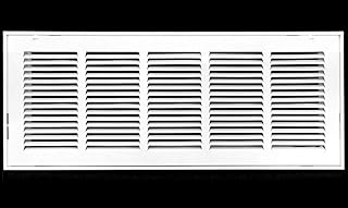 HVAC Premium 24" X 8" Steel Return Air Filter Grille for 1" Filter - Easy Plastic Tabs for Removable Face/Door - HVAC DUCT COVER - Flat Stamped Face -White [Outer Dimensions: 25.75w X 9.75h]