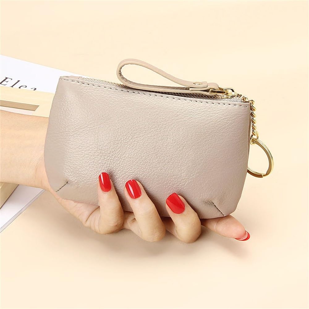 Portefeuille femme compact idéal pour vos sorties avec porte-clés et mini monnayeur gris