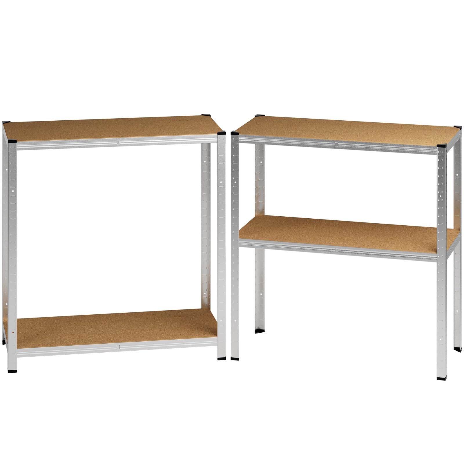 Deuba MONZANA® Scaffale in Metallo 2pz 160x90x40cm 700kg Scaffalatura Officina Magazzino 5 Ripiani MDF
