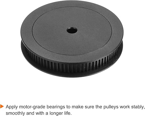 Miniatura 4 de HARFINGTON 2GT Polea de distribución de 80 dientes, diámetro de 0.197 in, 2.165 in de diámetro. Polea de correa de distribución de aluminio con