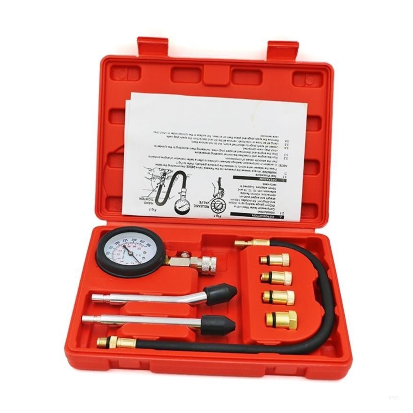 Probador de compresión Cilindros Motor Gasolina Herramienta for automóviles 0-300 PSI Herramienta de Prueba