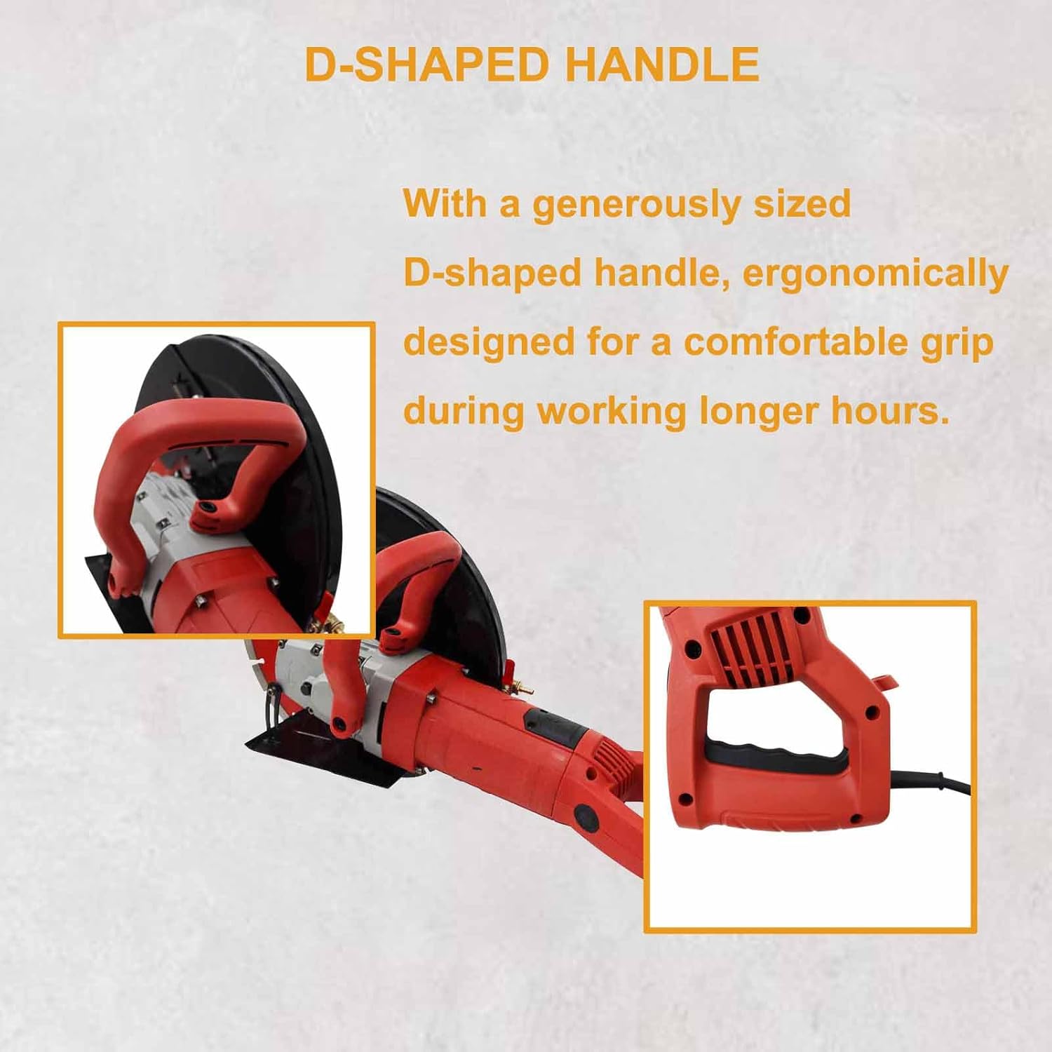 INTBUYING Electric Concrete Saw, Wet/Dry Circular Saw Cutter, 14" Concrete Cutter Masonry Tool 220V for Wood, Granite, Brick-with Water Pump