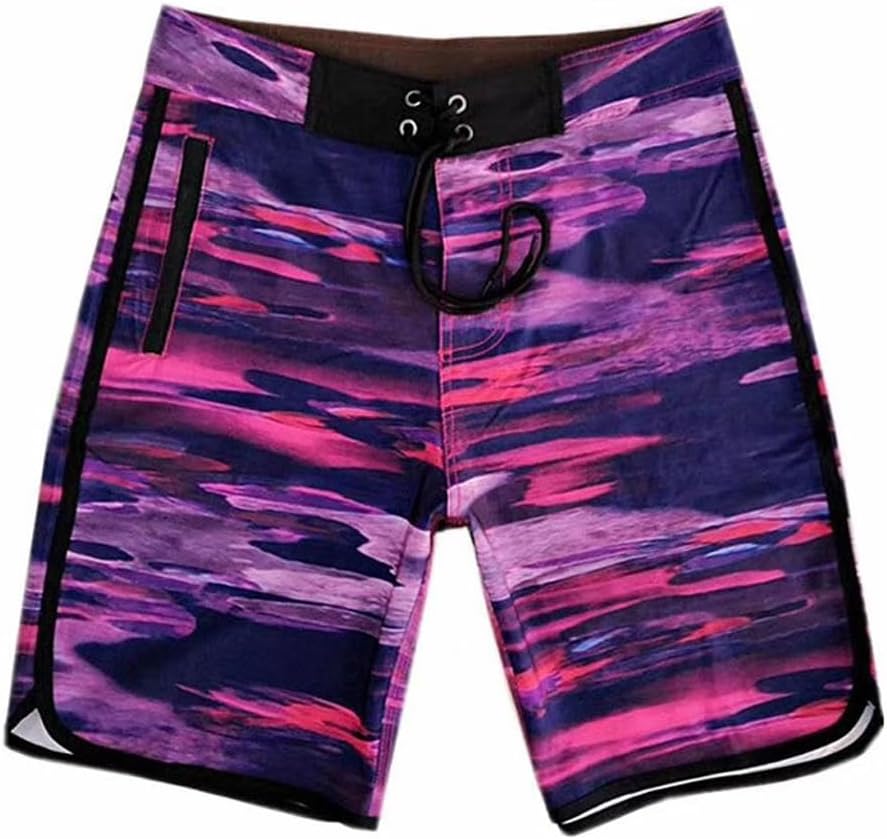 HBJWOV Men's Stretch Shorts Surf Beach Pants Flower Holiday Travel Casual Beach Pants