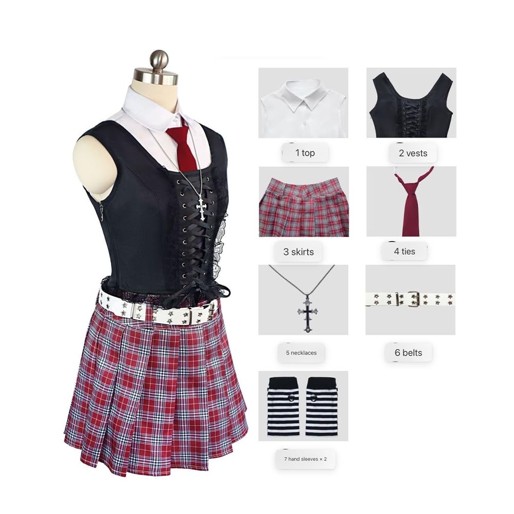 Misa Amane Cosplay Rock Anime Cosplay kostium Misa Amane mundur kompletny zestaw, Halloween, tematyka na imprezę