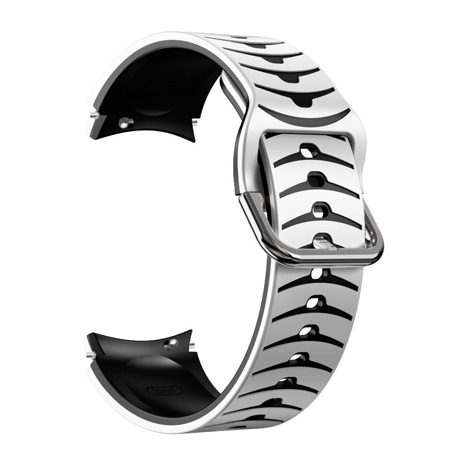 Correa de silicona para Samsung Watch con diseño ergonómico en negro carbón 8