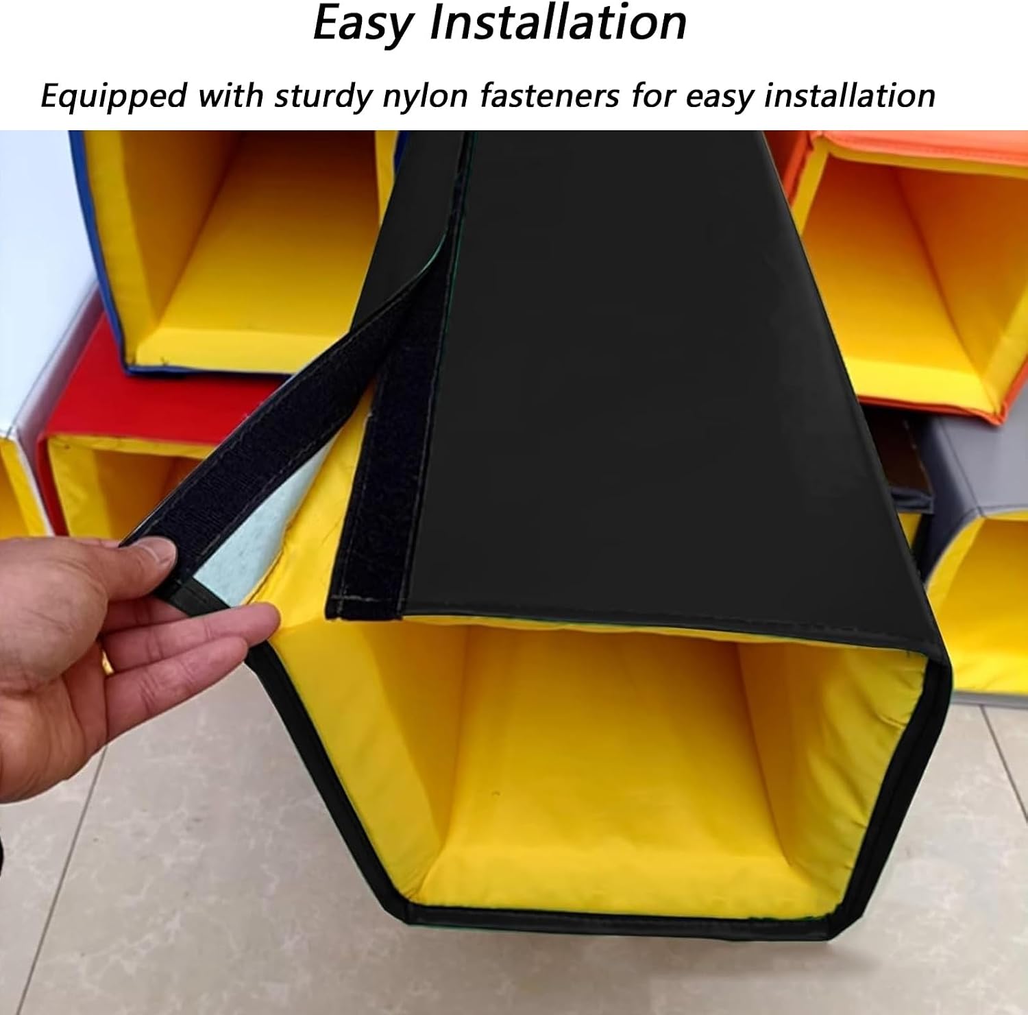 Basketball Pole Pad Outdoor and Indoor, 1.8m Tall Square Columns Cover Padding, Customizable Column Cushion, Wrap Around Courts Post Pads for Playground Basketball Hoop
