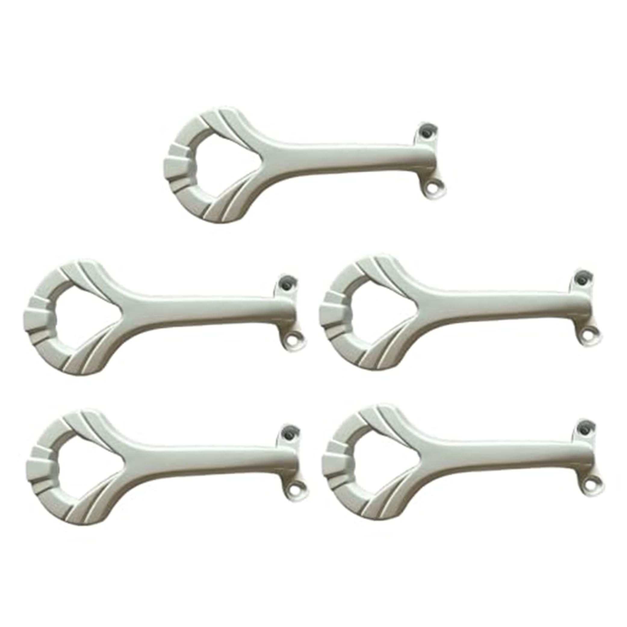 Tsawntd Ceiling Fan Blade Arms, 5 Pieces Ceiling Fan Replacement Blade Arms - Sturdy Aluminum Alloy Shell-shaped Brackets, White Parts Replacement
