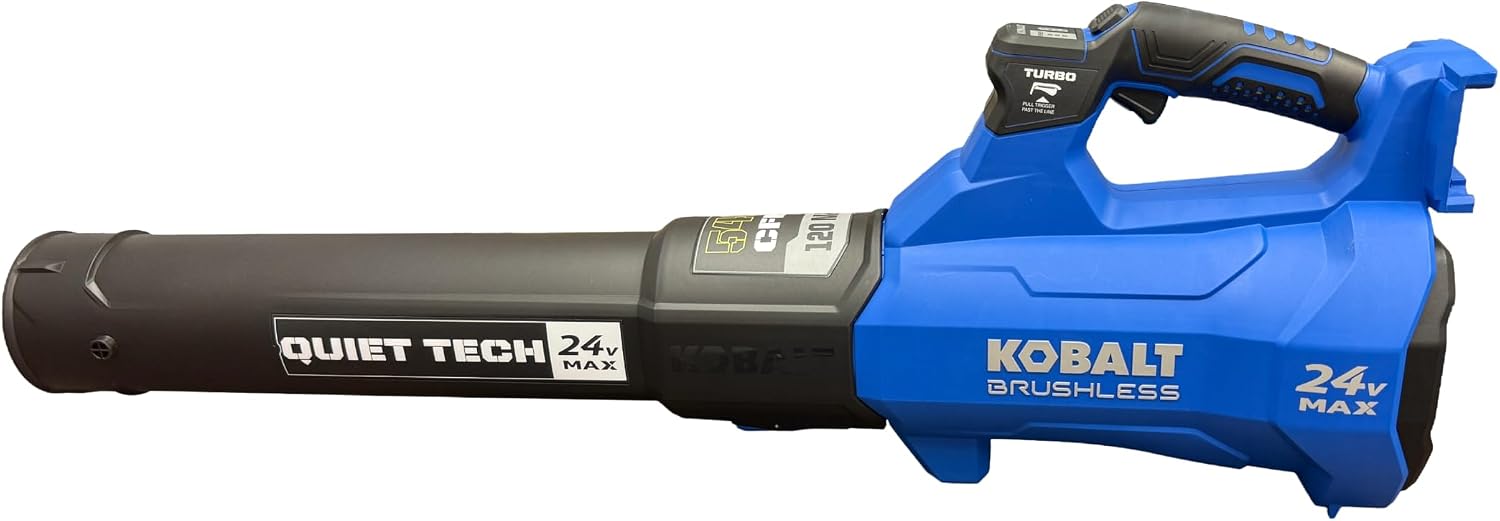 Genuine OEM 24 Volt 540 CFM 120 MPH Quiet Blower Compatible with All Kobalt 24V Batteries (Bare Tool Only, Battery and Charger Not Included)
