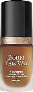 Too Faced Born This Way Natural Finish Longwear Liquid Foundation | Medium-To-Full Coverage | Hydrating + Oil Free
