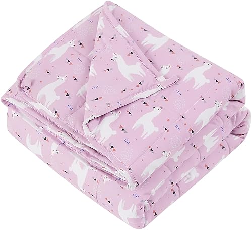 Miniatura 104 de HOSUKKO Manta con peso, manta pesada de unicornio rosa de 3 libras, manta transpirable (36 x 48 pulgadas, 3 libras)