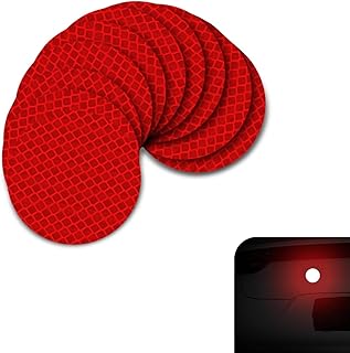 10 PCS Round Safety Reflectors, High Visibility Reflective Stickers, Weatherproof Adhesive Reflec...