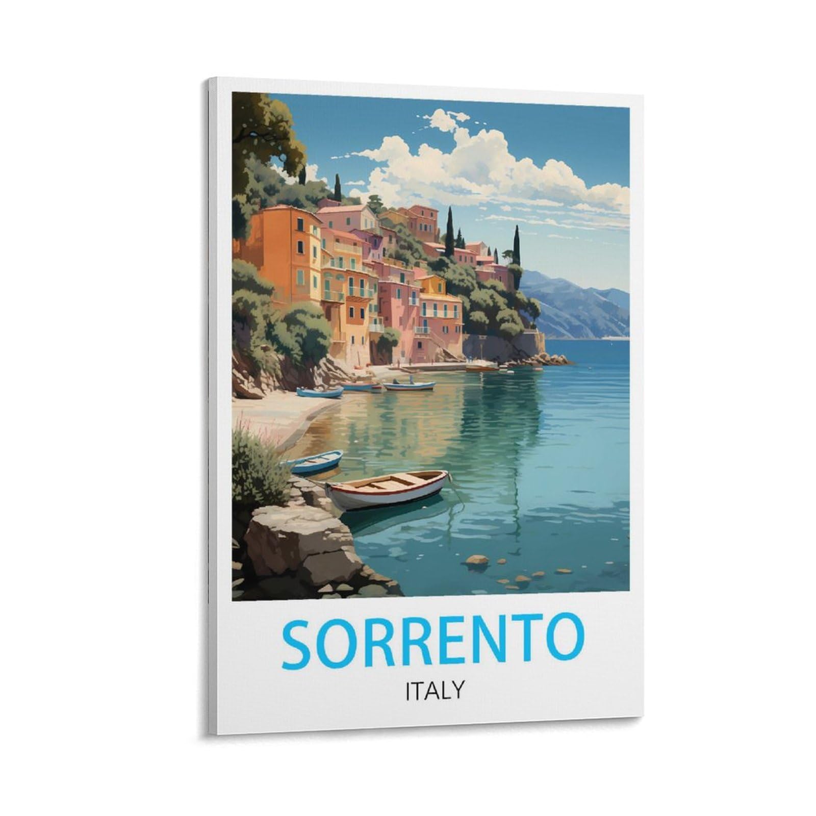 Sorrento Italy Vintage Travel Posters 08x12inch(20x30cm) Canvas Print for Living Room, Bedroom, Dorm, Home, Office Wall Decoration