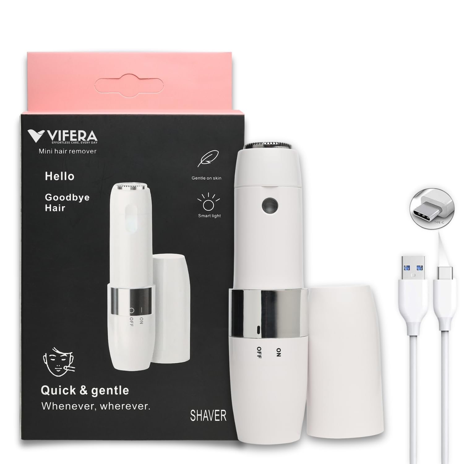 Facial Hair Remover Machine For Women - Face, Chin, Cheek, Eyebrow, Upper Lip Hair Remover for Women, USB RECHARGEABLE Epilator Machine