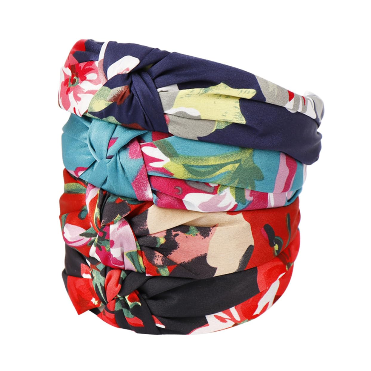 FRCOLOR 2 Set Navy Brillante Rosso Stile Fascia Per Nodo Fascia Per Accessorio Per Alla Moda Da Donna 4 Pezzi * 2