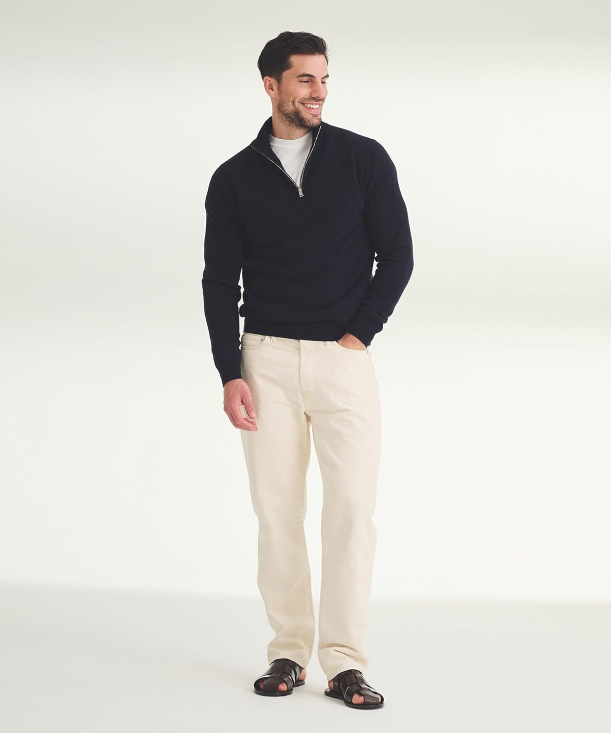 NAADAM Men's Signature Cashmere Quarter Zip - Image 2