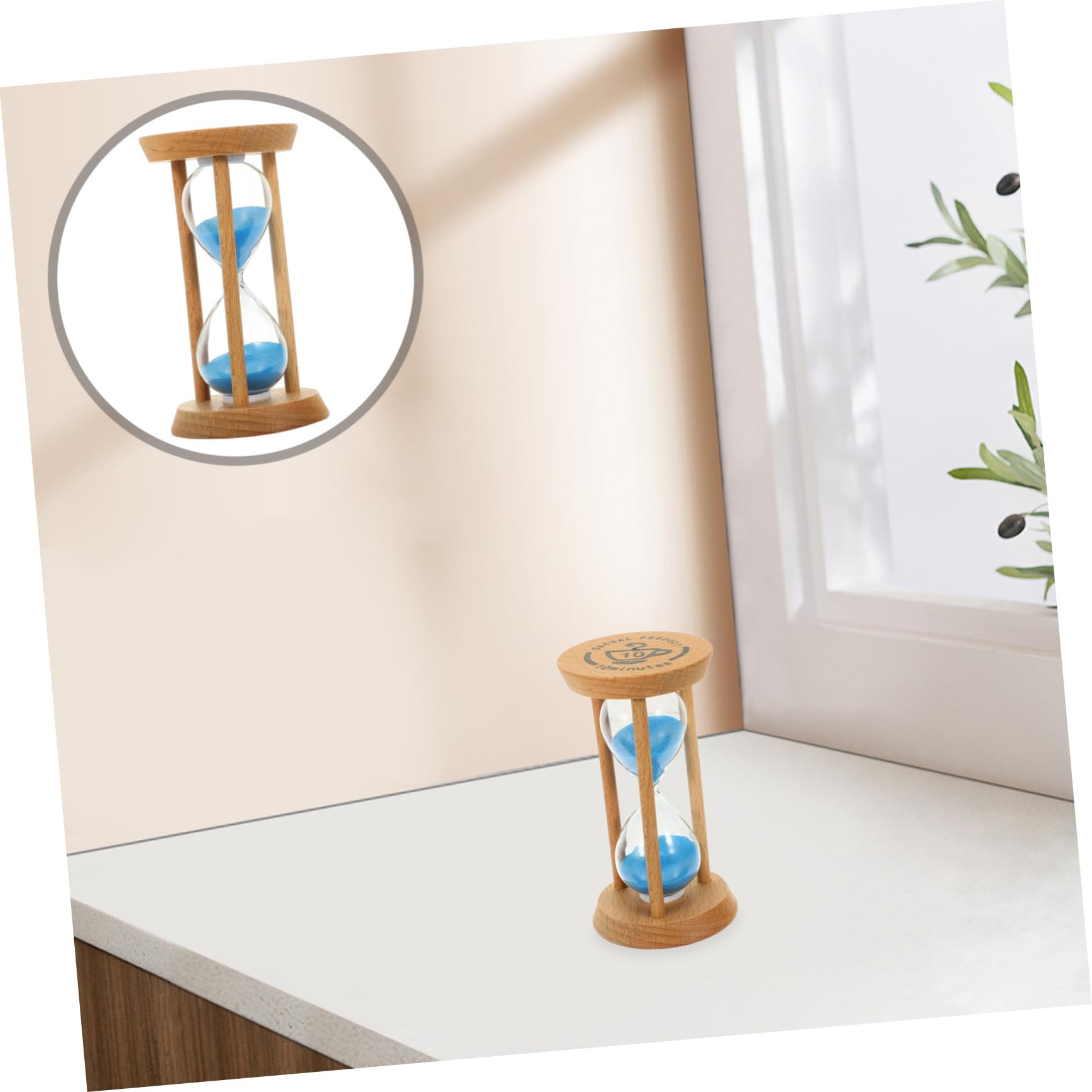 Amosfun 5 Piezas de Madera Temporizador de Cocina temporizadores Adorno de de Escritorio Temporizador de Arena para el hogar multifunción