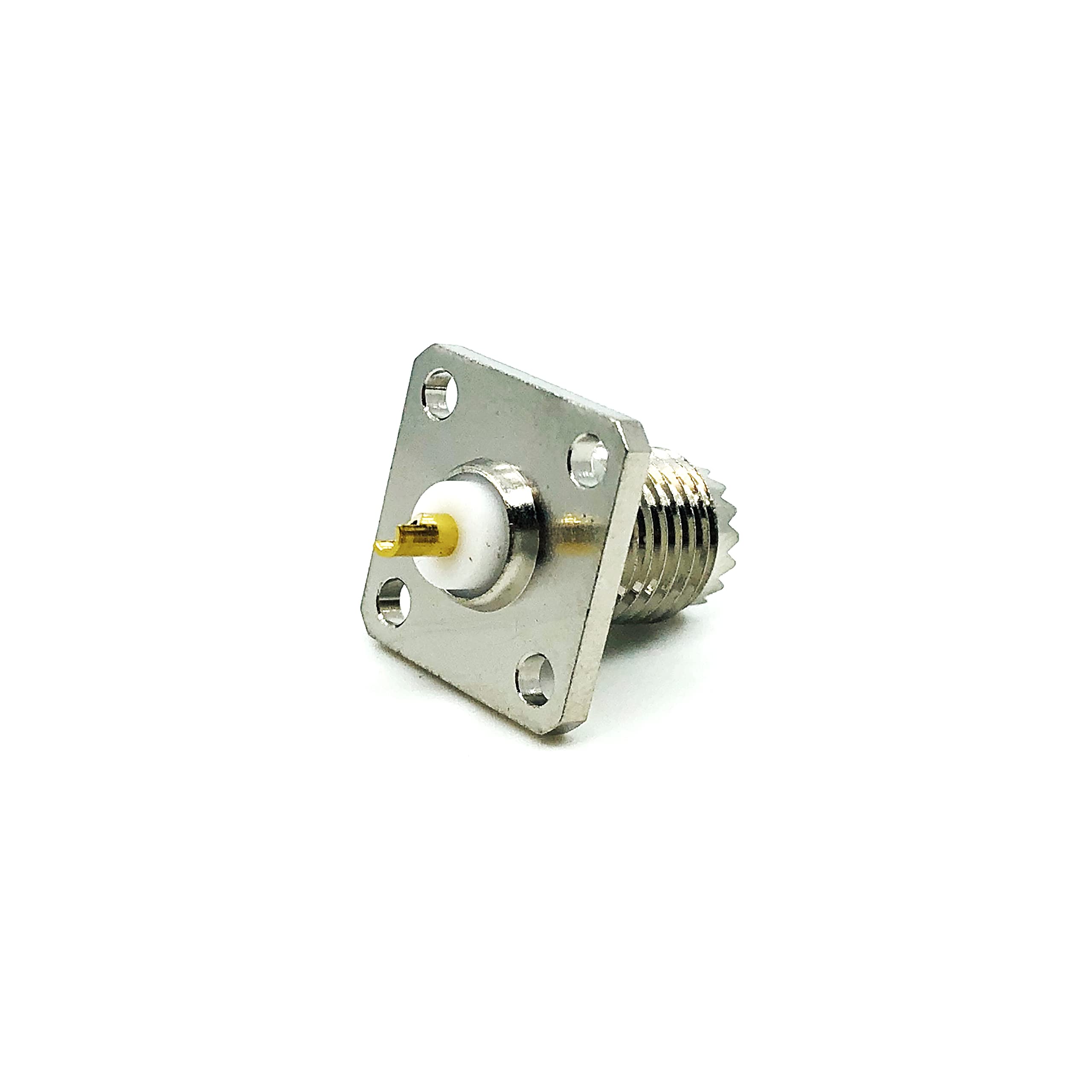 Adaptadores coaxiales RF Mini UHF hembra chasis 4 agujeros montaje panel conector coaxial jack 6