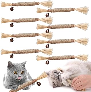 TUIBEIDAMAI matatabi cat toy, 6 pieces catnip sticks, cat dental care sticks, cat sticks wood, catnip sticks for grinding teeth, for cats to play, bite, chew product image