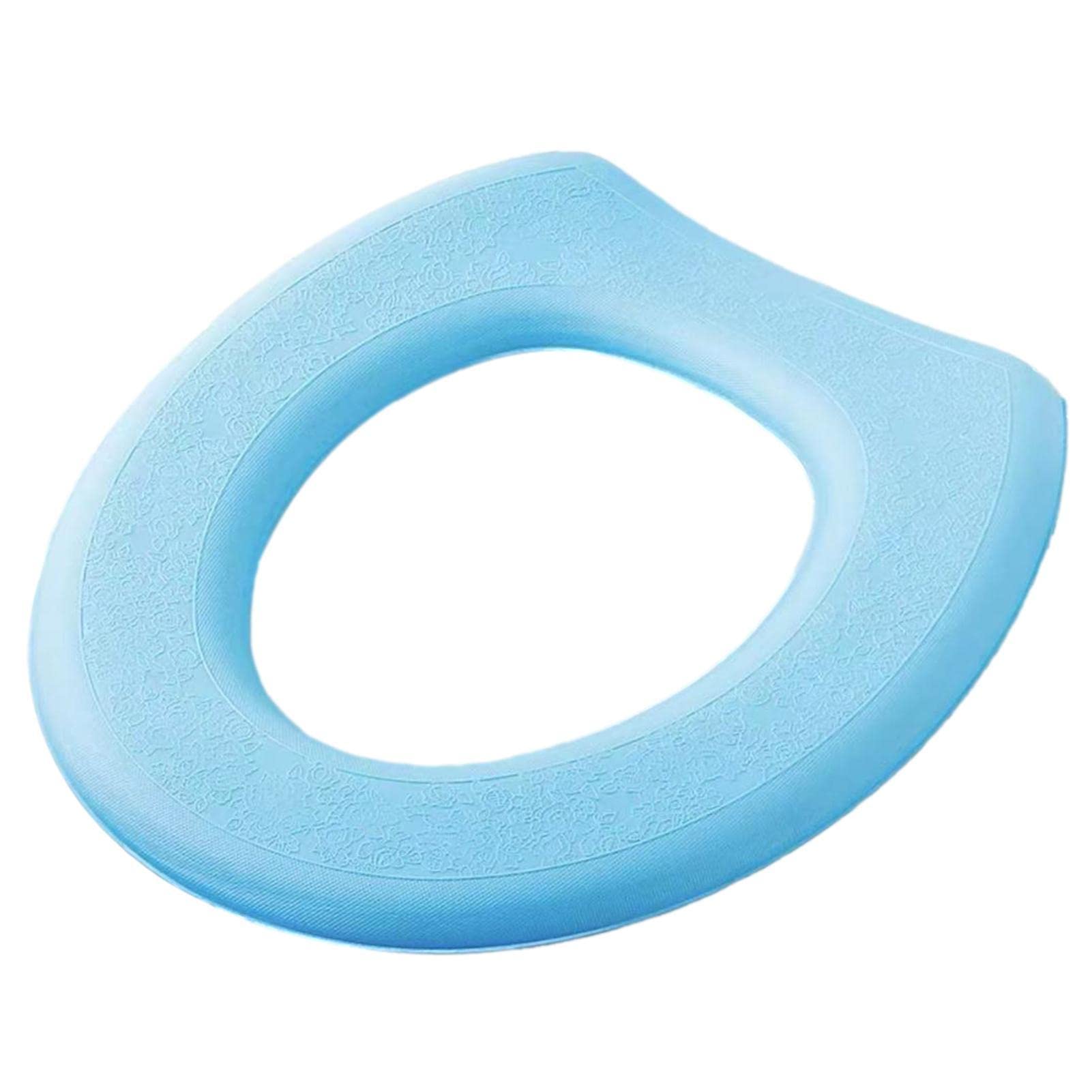Fovolat Blue Toilet Seat Warmer,Eva Seat Padded - Toilet Seat Cushion Stretchable, Comfortable Toilet Seat Cushion, Easy Installation Cushioned Seat Covers