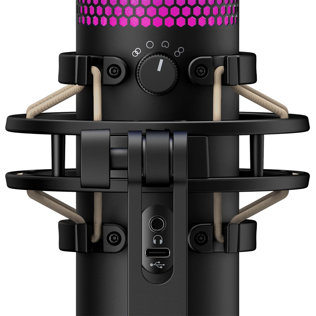 Microfone Condensador HyperX QuadCast S – RGB Personalizável